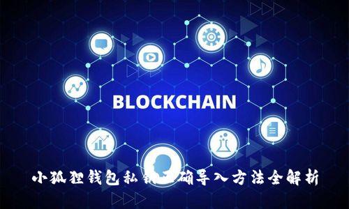 小狐狸钱包私钥正确导入方法全解析